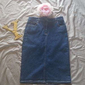 J. Crew Jean Pencil Skirt